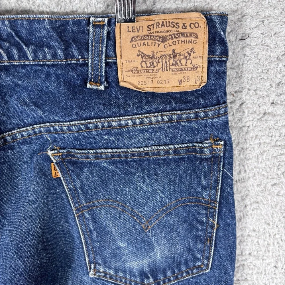 Vintage Levi's 517 Orange Tab Jeans‎ 36x30 Bootcut 1980s 80s 20517-0217 Made USA